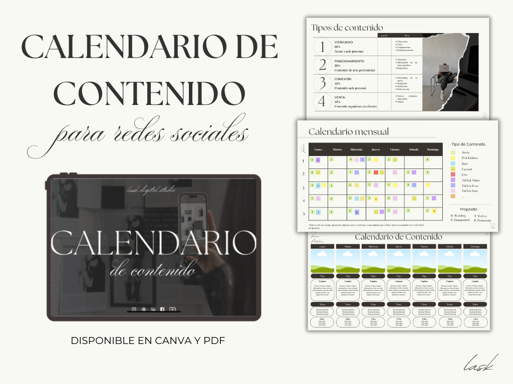 Calendario de Contenido para Redes Sociales